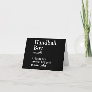 Tarjeta La bola del muchacho del balonmano de Handballer