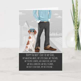 Tarjeta La Bretaña española del Día del Padre Perro