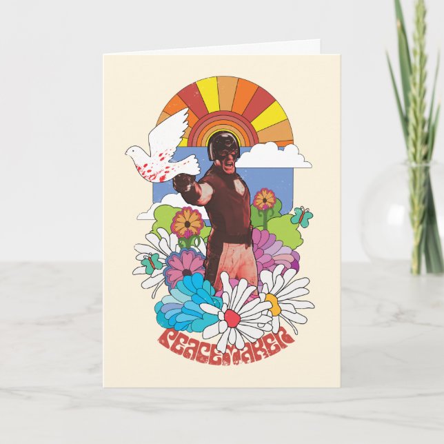 Tarjeta La brigada suicida | Flores pacificadoras y sol (Anverso)