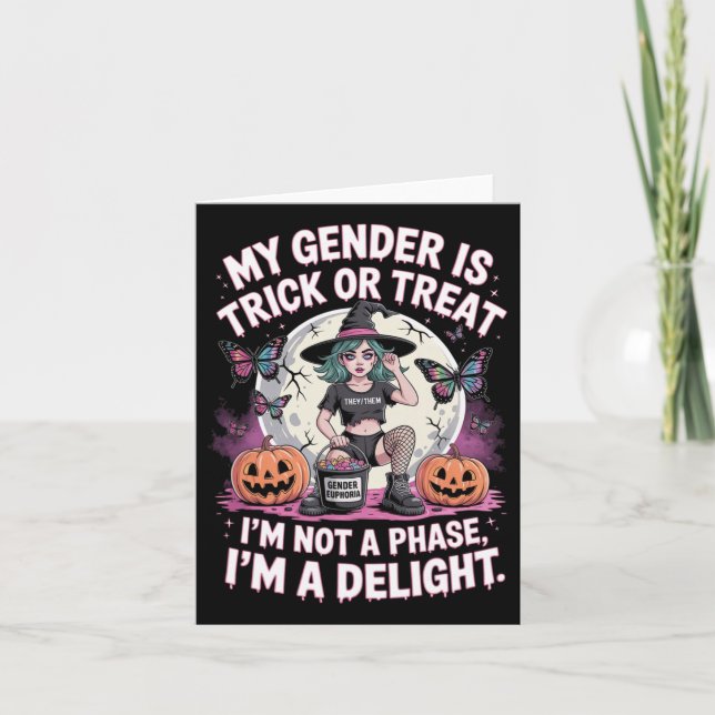 Tarjeta La Bruja De Halloween No Es Una Fase (Anverso)