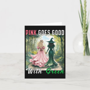 Tarjeta La Bruja Rosa Se Va Bien Con La Bruja Verde De Hal