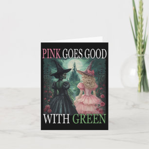 Tarjeta La Bruja Rosa Se Va Bien Con La Bruja Verde De Hal