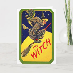 Tarjeta La Bruja Vintage Halloween