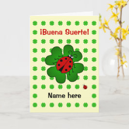 Tarjeta La buena suerte añade el suerte conocido del buena