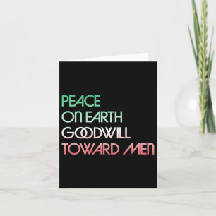 Tarjeta La Buena Voluntad De La Paz En La Tierra Para Con 