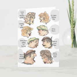 Tarjeta La cadena de rumores del Día de Acción de Gracias