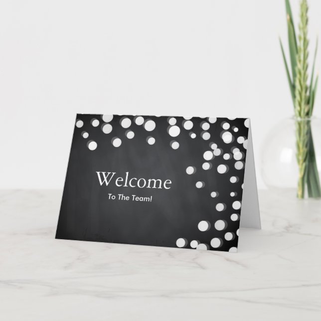Tarjeta La caída de Chalkboad negro paraliza la bienvenida (Anverso)
