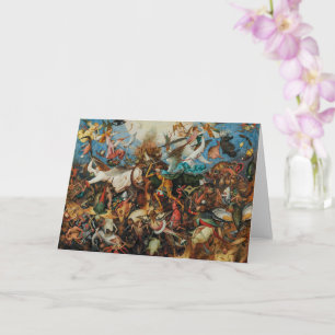 Tarjeta La caída de los ángeles rebeldes Pieter Bruegel,