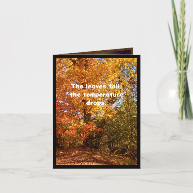 Tarjeta La caída está aquí, y también la sopa (Anverso)