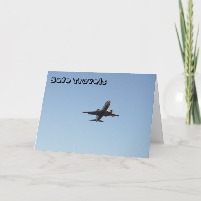 Tarjeta la caja fuerte viaja avión (Anverso)