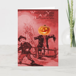 Tarjeta La calabaza de la linterna de Jack O del