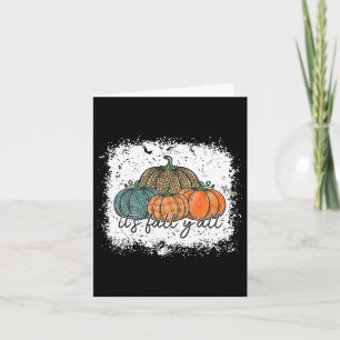 Tarjeta La Calabaza De Leopardo Envejecida Otoño Se Cae Má