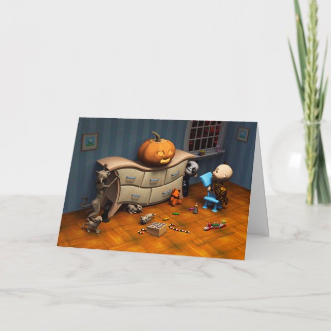 Tarjeta La calabaza en el aparador (Anverso)