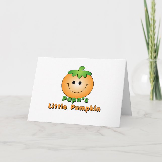 Tarjeta La calabaza pequeña de papá (Anverso)