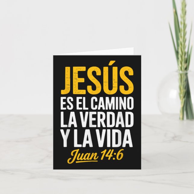Tarjeta La camisa de Jesús en español cristiano (Anverso)