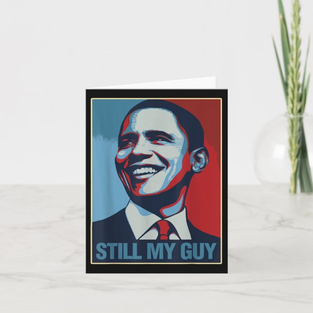 Tarjeta La camiseta de Obama sigue siendo mi regalo de Guy (Anverso)