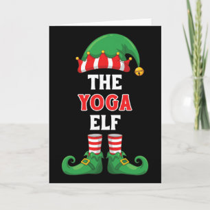 Tarjeta La Camiseta Elfo de Yoga Divertida Navidad Para Yo