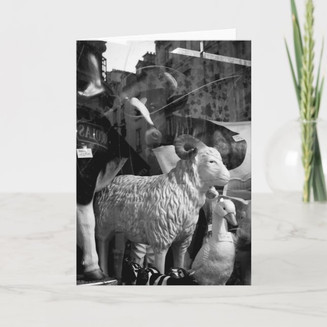 Tarjeta La Campagne à Paris rue Daguerre Sheep Cows (Anverso)