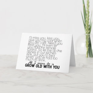 TARJETA LA CANCIÓN DE AMOR QUIERE HACERSE MÁS VIEJA CON US