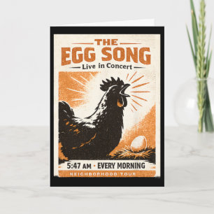Tarjeta La canción del huevo Divertida Señora Pollo del Pa