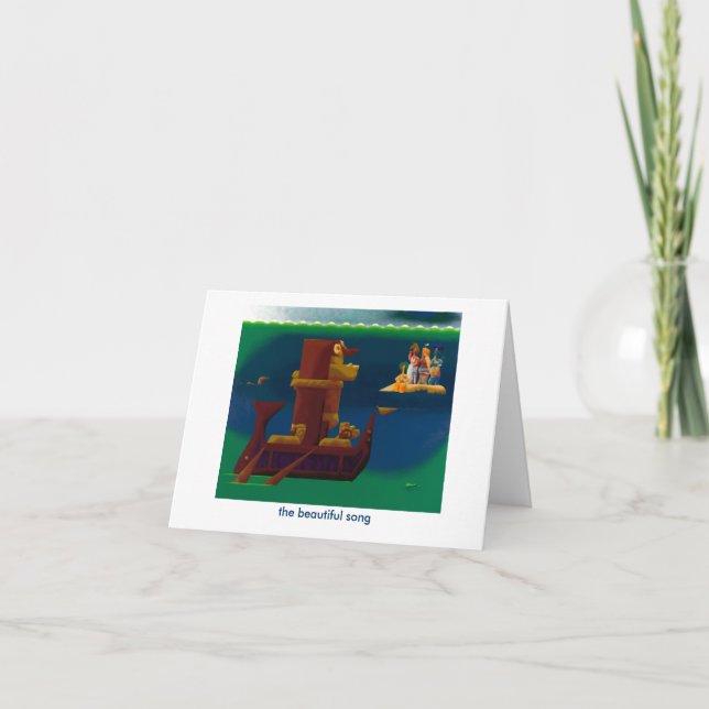 Tarjeta la canción hermosa - notecard (Anverso)
