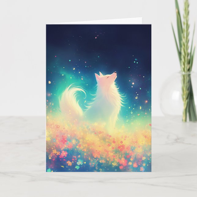 Tarjeta La canción nocturna etérea de Wolf (Anverso)