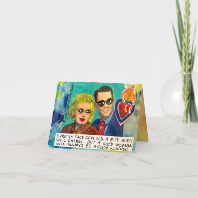 TARJETA LA CARA BONITA DE NOTECARD-A CONSIGUE VIEJA, UN (Anverso)