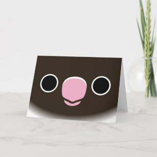 Tarjeta La cara de un amoroso enmascarado azul