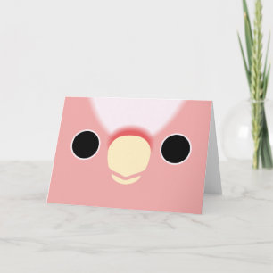 Tarjeta La cara de un Cockatoo rosa
