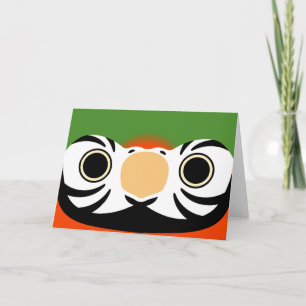 Tarjeta La cara de un Harlequin Macaw