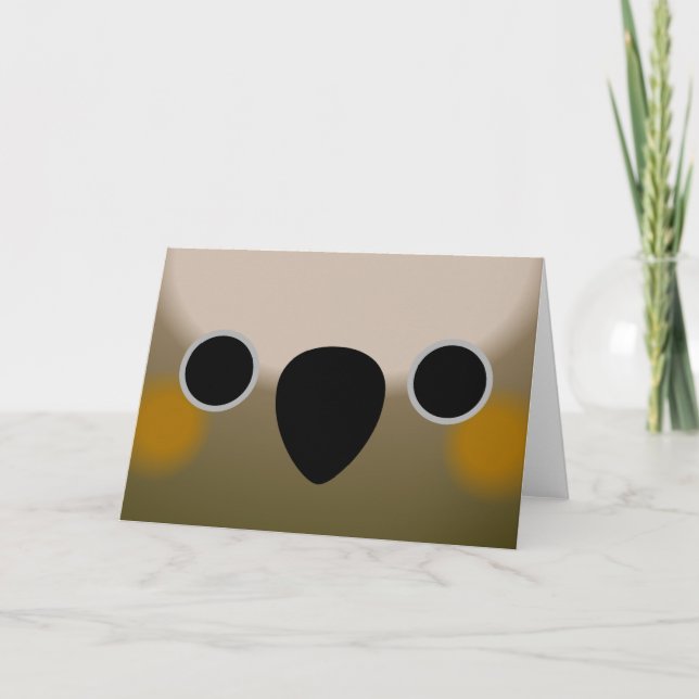 Tarjeta La cara de un kākā neozelandés (Anverso)