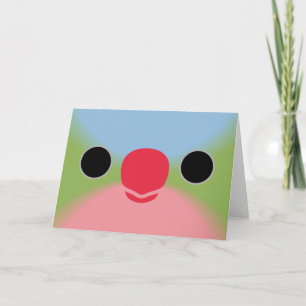 Tarjeta La cara de un loro princesa