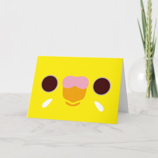 Tarjeta La cara de un lutino budgie (Anverso)