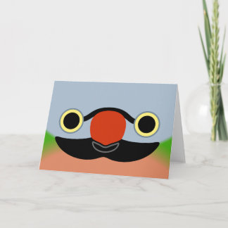 Tarjeta La cara de un macho paracaídas de pechos rojos