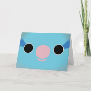 Tarjeta La cara de un perdigón azul del Pacífico
