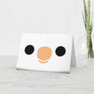 Tarjeta La cara de una cacatiel masculina con cara blanca
