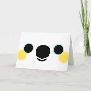 Tarjeta La cara de una cacatúa amarilla