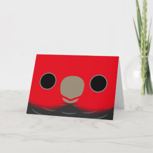 Tarjeta La cara de una cacatúa de pandillas masculina