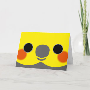 Tarjeta La cara de una gallito gris normal