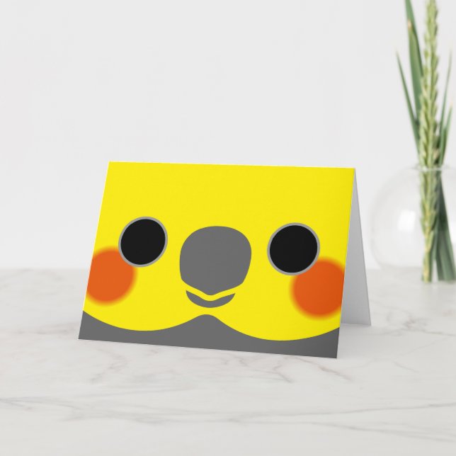 Tarjeta La cara de una gallito gris normal (Anverso)