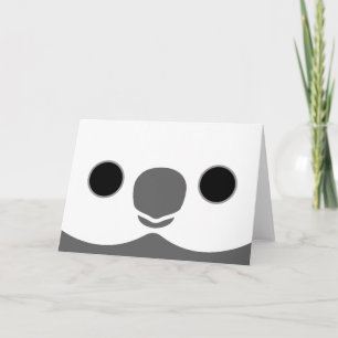 Tarjeta La cara de una gallito masculina de cara blanca