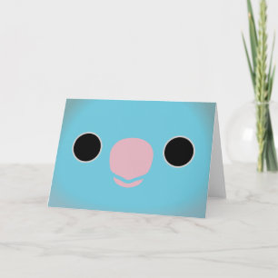 Tarjeta La cara de una perdigona azul del Pacífico