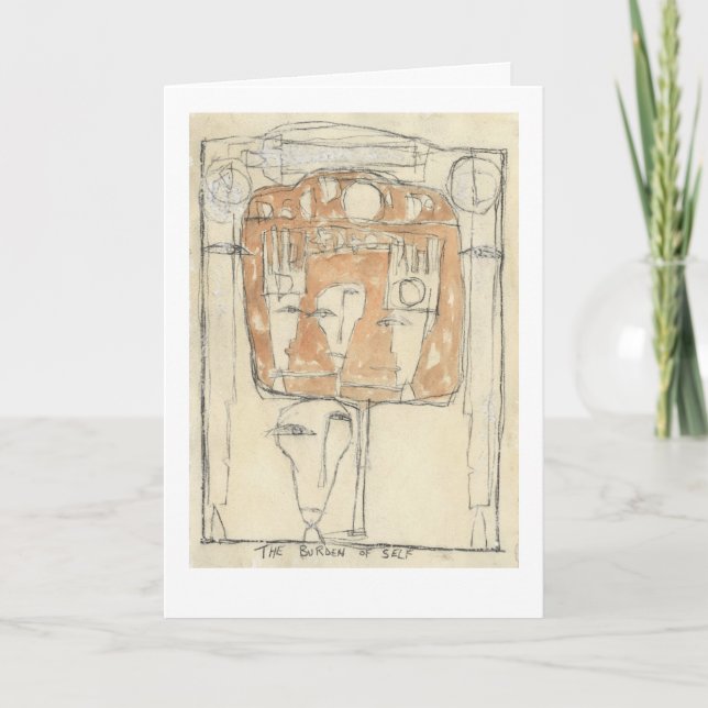 Tarjeta La carga de sí mismo. (Anverso)
