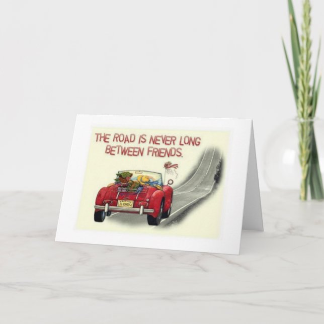 TARJETA LA CARRETERA ENTRE AMIGOS NUNCA ES LARGA DURACIÓN (Anverso)