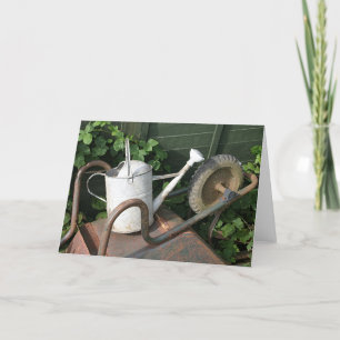 Tarjeta La carretilla, la regadera y la zarza