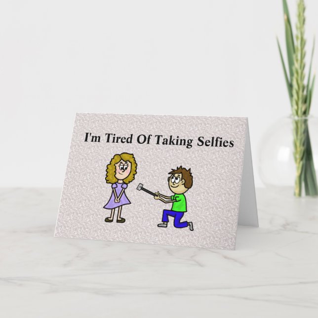 Tarjeta La carta de amor de la pareja de selfies romántico (Anverso)