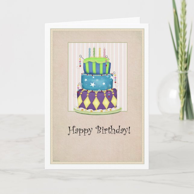 Tarjeta La carta de cumpleaños del Gran Pastel (Anverso)