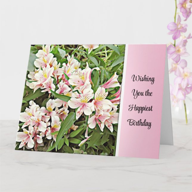 Tarjeta La carta de cumpleaños más feliz (Orquídea)