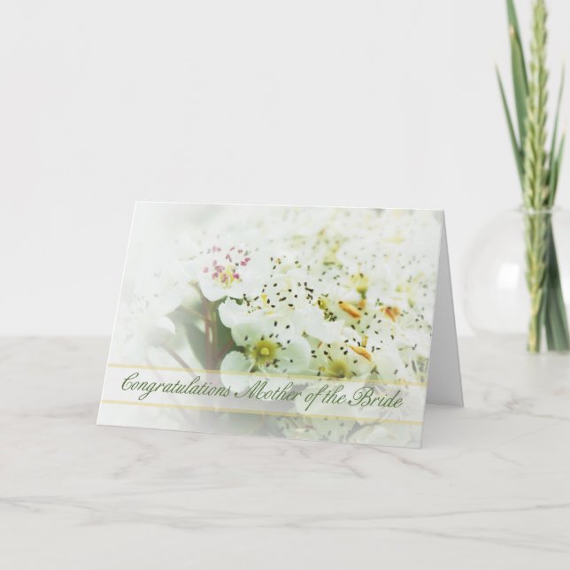 Tarjeta La carta de felicitaciones de la madre de la novia (Anverso)