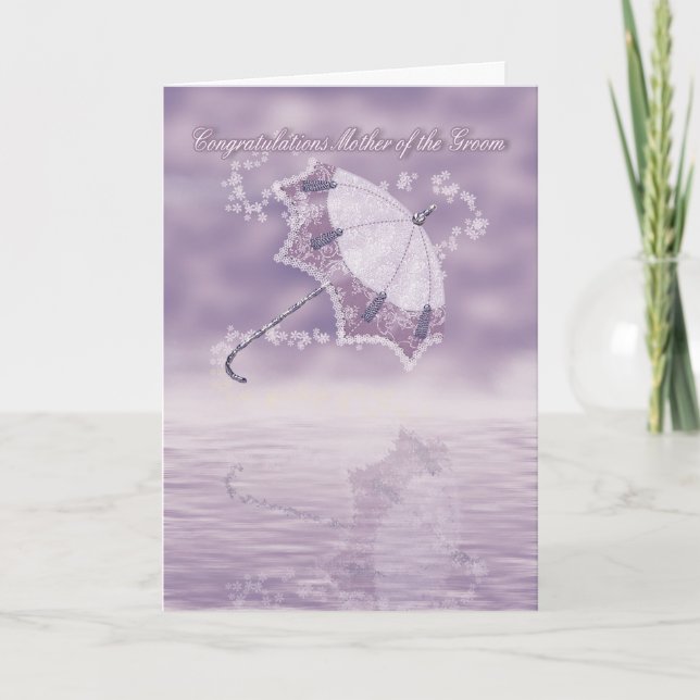 Tarjeta La carta de felicitaciones de Madre del Groom con  (Anverso)